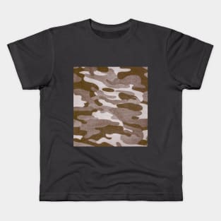 Brown Camouflage Kids T-Shirt